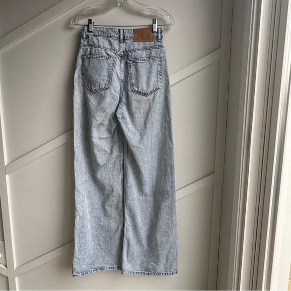 H&M Wide Leg Blue Denim Jeans size 2 - Picture 7 of 7